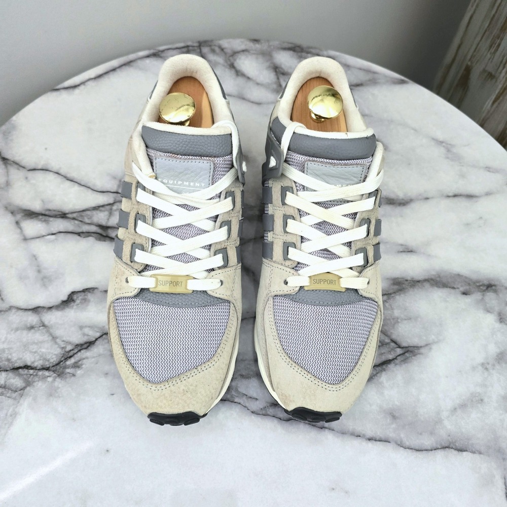Adidas EQT Support ADV 91-17 Mens Sz 9 Sneakers Grey Beige Suede Athletic Shoes - Picture 2 of 10